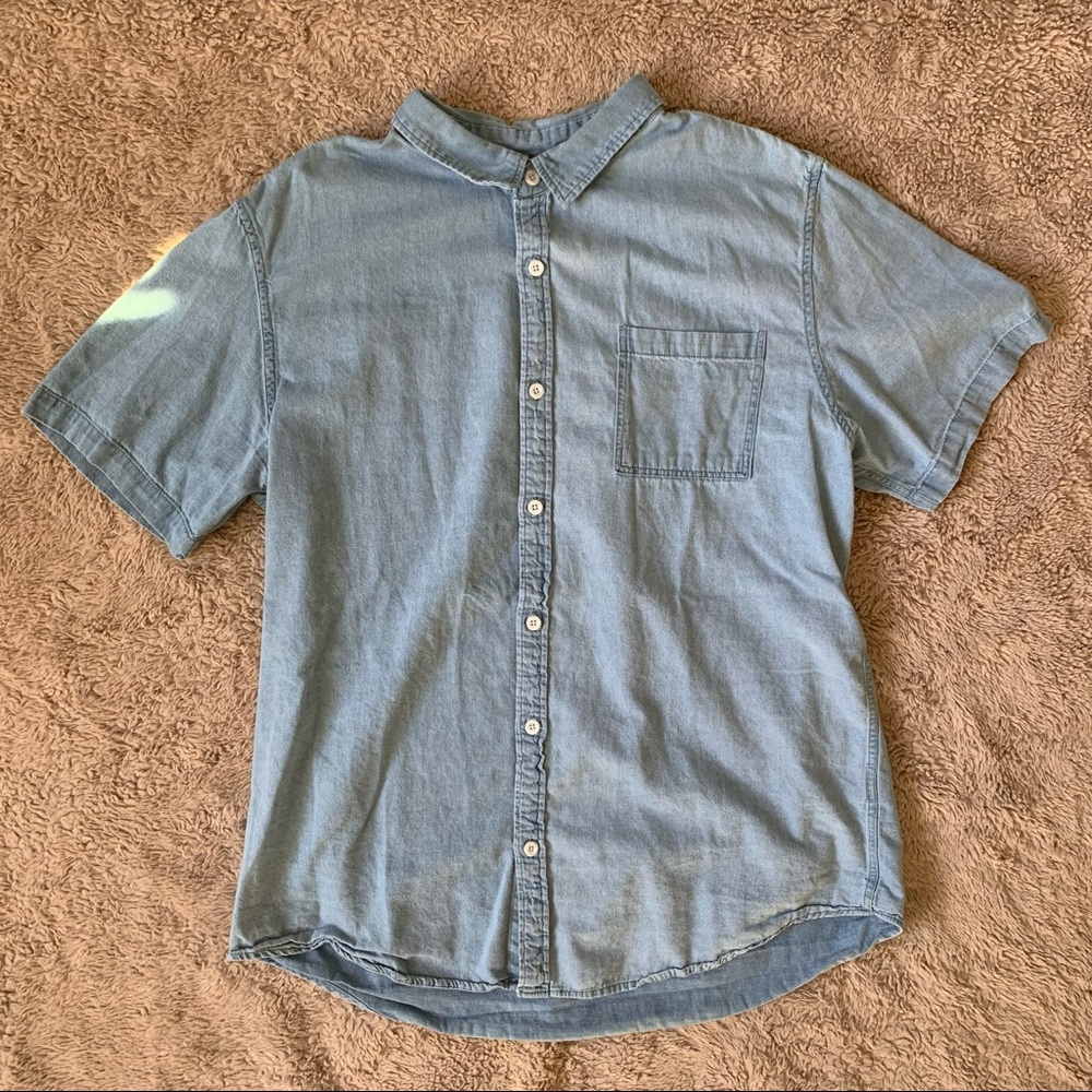 denim pacsun button-up, blue, size xl